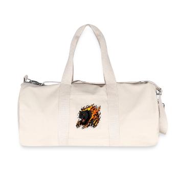 Zwarte panter in vlammen - Recycled Canvas Sports Bag by Stanley/Stella - natural - Front