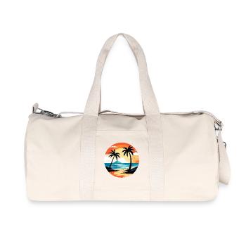 Soirée tropicale sur le cercle de plage - Sac de sport en toile recyclée Stanley/Stella - blanc naturel - Devant