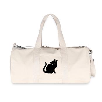 Chat Noir – Silhouette de cornes de diable - Sac de sport en toile recyclée Stanley/Stella - blanc naturel - Devant