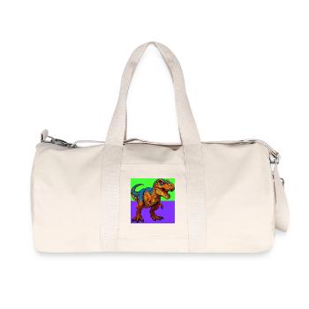 dinosaur - Recycled Canvas Sports Bag by Stanley/Stella - natural - Front