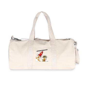 Lebenshaltungskosten_Rakete - Recycled Canvas Sports Bag by Stanley/Stella - natural - Front