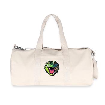 Tête de crocodile, bouche ouverte et dents pointues - Sac de sport en toile recyclée Stanley/Stella - blanc naturel - Devant