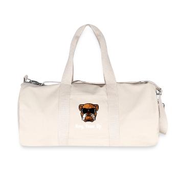 Bouledogue cool Hey pattes en l’air des lunettes de soleil Art de chien - Sac de sport en toile recyclée Stanley/Stella - blanc naturel - Devant
