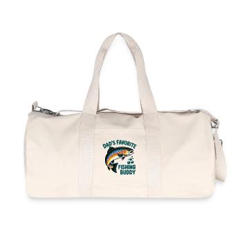 Fishing with Dad - Recycled Canvas Sports Bag by Stanley/Stella - natural - Front