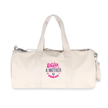 Funny Mom Grandma Mother's Day Gift Design Humor - Recycled Canvas Sports Bag by Stanley/Stella - natural - Front
