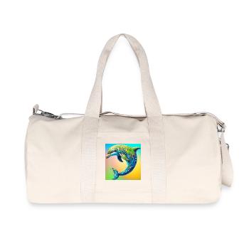 Delfin - Recycelte Canvas-Sporttasche von Stanley/Stella - Naturweiß - Vorne