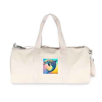 Delfin - Recycelte Canvas-Sporttasche von Stanley/Stella - Naturweiß - Vorne