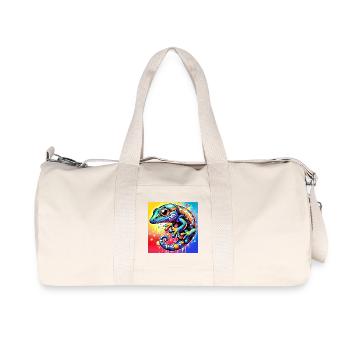 Gecko - Recycelte Canvas-Sporttasche von Stanley/Stella - Naturweiß - Vorne
