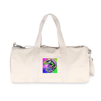 Gecko - Recycelte Canvas-Sporttasche von Stanley/Stella - Naturweiß - Vorne