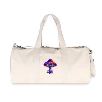 Psychedelischer Regenbogenpilz - Recycelte Canvas-Sporttasche von Stanley/Stella - Naturweiß - Vorne