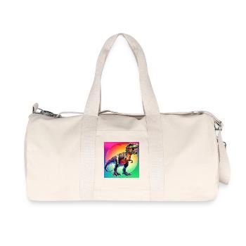 dinosaur - Recycled Canvas Sports Bag by Stanley/Stella - natural - Front