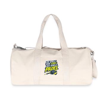Ich spiele Padel, kein Tennis - Recycelte Canvas-Sporttasche von Stanley/Stella - Naturweiß - Vorne