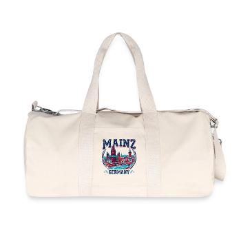 Mainz Germany Cathedral Rhine River Emblem - Recycelte Canvas-Sporttasche von Stanley/Stella - Naturweiß - Vorne