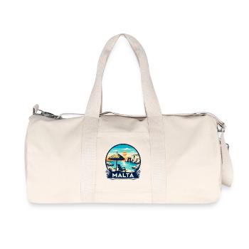 Culture des vacances sur les îles méditerranéennes à Malte - Sac de sport en toile recyclée Stanley/Stella - blanc naturel - Devant