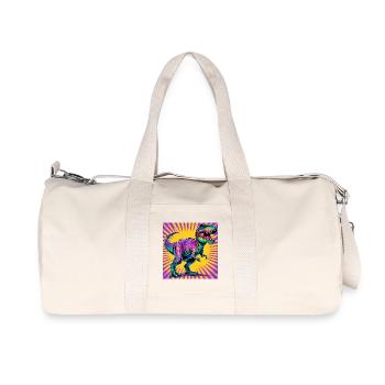 dinosaure - Sac de sport en toile recyclée Stanley/Stella - blanc naturel - Devant