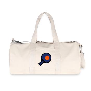 Table tennis, rackets, ball, table tennis tournament - Recycled Canvas Sports Bag by Stanley/Stella - natural - Front