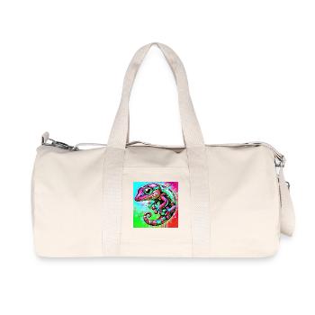 Gecko - Recycelte Canvas-Sporttasche von Stanley/Stella - Naturweiß - Vorne