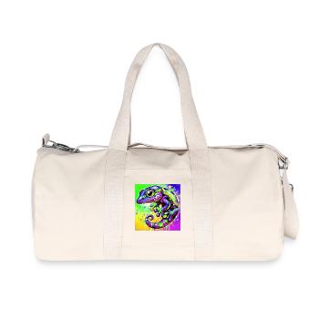 Gecko - Sac de sport en toile recyclée Stanley/Stella - blanc naturel - Devant
