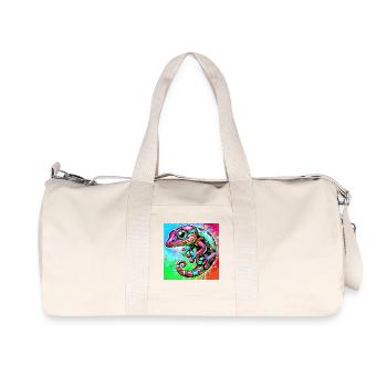 Gecko - Sac de sport en toile recyclée Stanley/Stella - blanc naturel - Devant