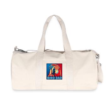 Patriotic Bird Dad – Funny Bird Dad for - Recycled Canvas Sports Bag by Stanley/Stella - natural - Front