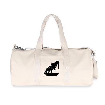 Affen Familie - Recycelte Canvas-Sporttasche von Stanley/Stella - Naturweiß - Vorne