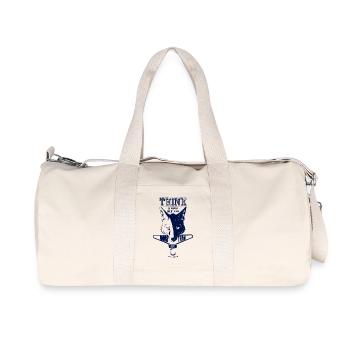 I need my fur more than you (blue) - Recycled Canvas Sports Bag by Stanley/Stella - natural - Front