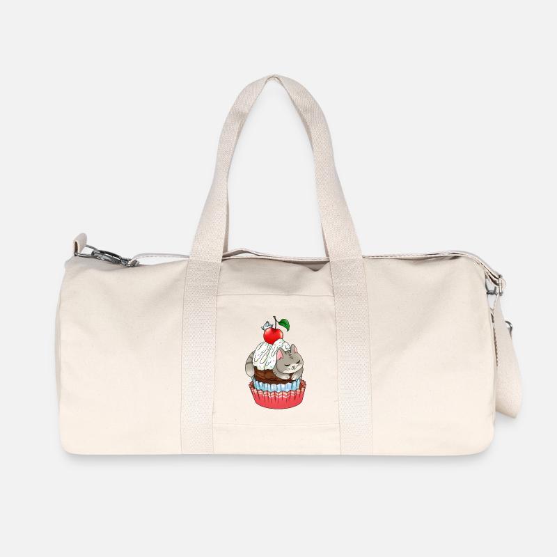 Muffincat - Recycelte Canvas-Sporttasche von Stanley/Stella - Naturweiß