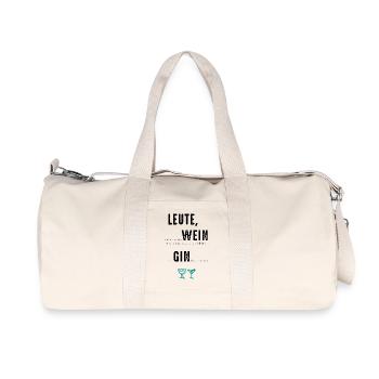 GIN geht auch - Recycelte Canvas-Sporttasche von Stanley/Stella - Naturweiß - Vorne
