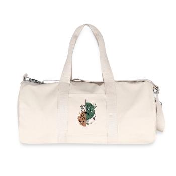 Fox origami vs drawing - Recycled Canvas Sports Bag by Stanley/Stella - natural - Front