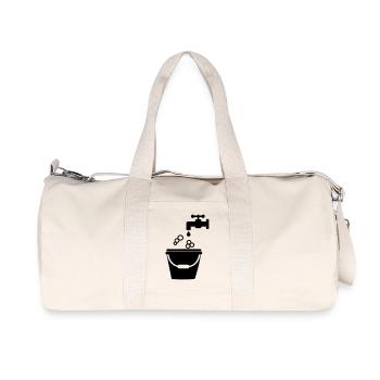 Seau logo d’outil de nettoyage - Sac de sport en toile recyclée Stanley/Stella - blanc naturel - Devant