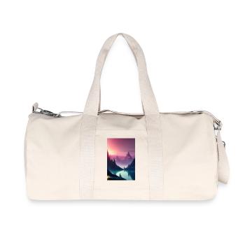 Paysage avec lac et montagnes - Sac de sport en toile recyclée Stanley/Stella - blanc naturel - Devant