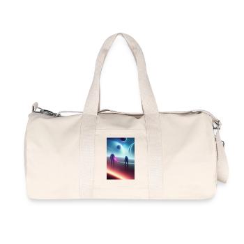 Astronaut, Weltall - Recycelte Canvas-Sporttasche von Stanley/Stella - Naturweiß - Vorne