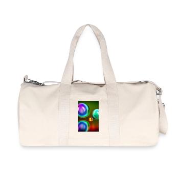 Bunte Blasen - Recycelte Canvas-Sporttasche von Stanley/Stella - Naturweiß - Vorne