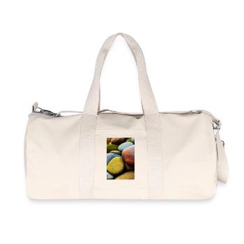 Bunte Steine - Recycelte Canvas-Sporttasche von Stanley/Stella - Naturweiß - Vorne