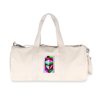 Motif de pierres précieuses - Sac de sport en toile recyclée Stanley/Stella - blanc naturel - Devant