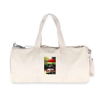 Café asiatique en plein air - Sac de sport en toile recyclée Stanley/Stella - blanc naturel - Devant