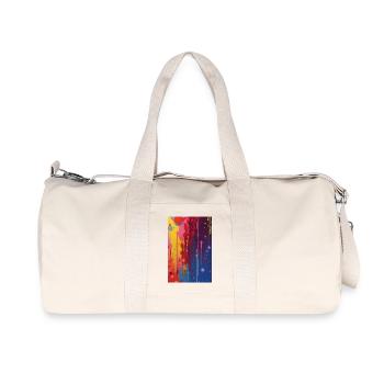 Art abstrait - Sac de sport en toile recyclée Stanley/Stella - blanc naturel - Devant