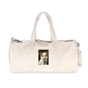 Bébé chien - Sac de sport en toile recyclée Stanley/Stella - blanc naturel - Devant