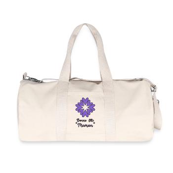 MAMAN. FÊTE DES MÈRES. BONNE FÊTE MAMAN. COEUR - Sac de sport en toile recyclée Stanley/Stella - blanc naturel - Devant