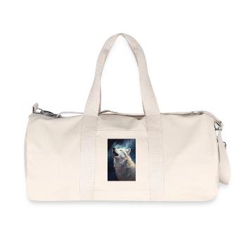 Loup blanc hurlant - Sac de sport en toile recyclée Stanley/Stella - blanc naturel - Devant