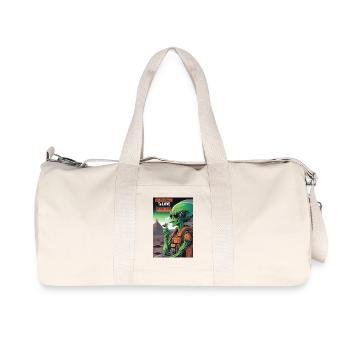 Grünes Alien Vape auf Mars - Recycelte Canvas-Sporttasche von Stanley/Stella - Naturweiß - Vorne