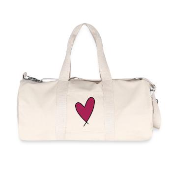 Cœur - Sac de sport en toile recyclée Stanley/Stella - blanc naturel - Devant