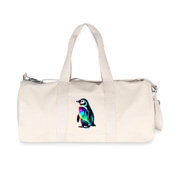 Aurora Borealis Penguin - Recycled Canvas Sports Bag by Stanley/Stella - natural - Front