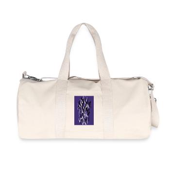 Camouflage Art Violet Jeux - Sac de sport en toile recyclée Stanley/Stella - blanc naturel - Devant
