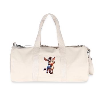 Esel Esel Schnuller Maultier - Recycelte Canvas-Sporttasche von Stanley/Stella - Naturweiß - Vorne