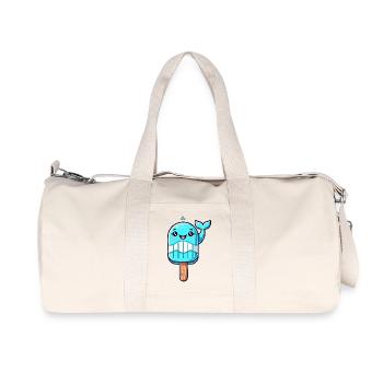 An ice cream in the shape of a smiling whale - Recycled Canvas Sports Bag by Stanley/Stella - natural - Front