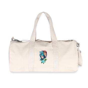 Beautiful Woman Head With Expressive Eyes - Recycled Canvas Sports Bag by Stanley/Stella - natural - Front