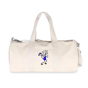 Wild Rock Gitarrist mit Mütze Strichmännchen - Recycelte Canvas-Sporttasche von Stanley/Stella - Naturweiß - Vorne