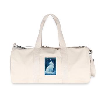 Cloudtail Wolkenschweif Mucha 1920er weiße Katze - Recycelte Canvas-Sporttasche von Stanley/Stella - Naturweiß - Vorne