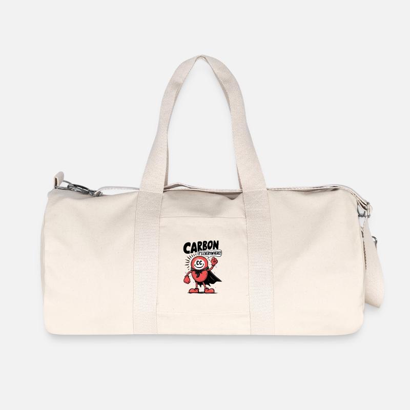 Comic Carbon - It's Everywhere! - Recycelte Canvas-Sporttasche von Stanley/Stella - Naturweiß